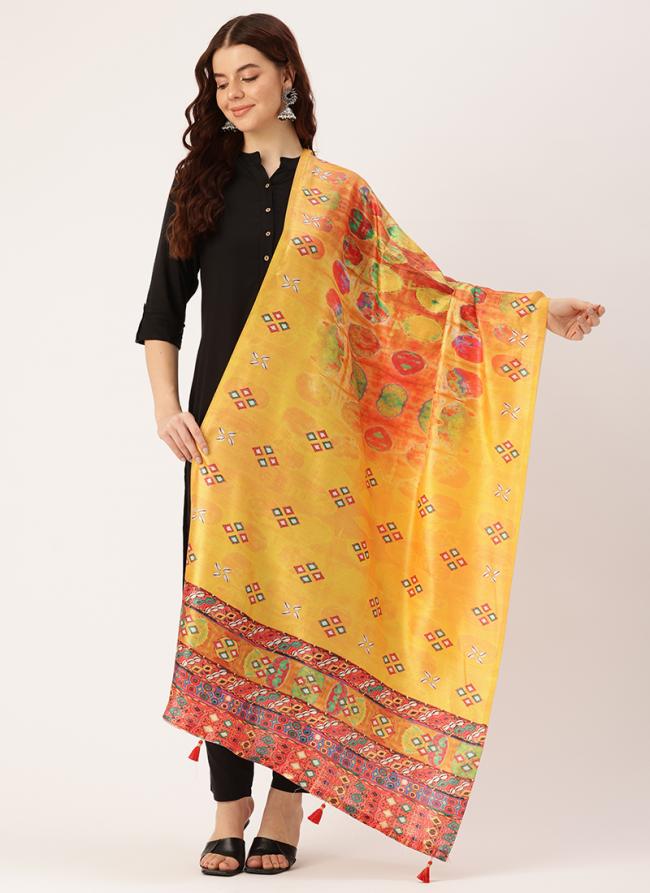 Cotton Multi Colour Daily Wear Printed Dupatta